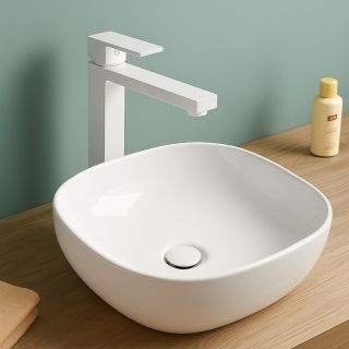 Донный клапан для раковины без перелива Knotlor BM9010WY, белый